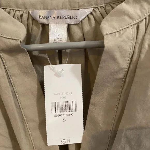 NWT Banana Republic Balloon Sleeve Flowy Double Button Wrist Top - Picture 4 of 5